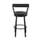 Armen Living Kobe 30" Bar Height Swivel Bar Stool in Black Finish and Black Faux Leather 721535761753 - alternate 8